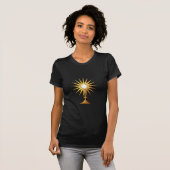 T-shirt Sainte Eucharistie en Monstrance d'or (Devant entier)