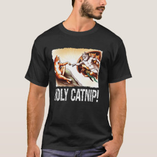 T-shirt Sainte Herbe à Chat Peinture de Chat Parodie pour 