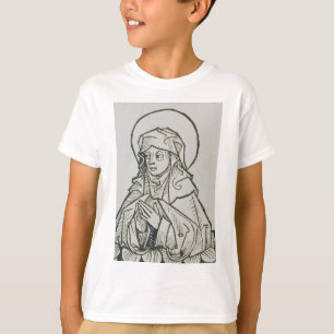T-shirt Sainte Monique Ligne d'Art Médiéval Minimaliste