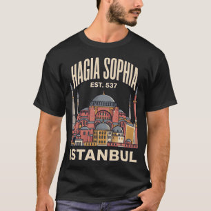 T-shirt Sainte-Sophie Istanbul Turquie Affiche de Voyage V