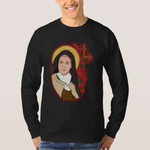T-shirt Sainte Thérèse de Lisieux Enfants Petite Fleur Ros