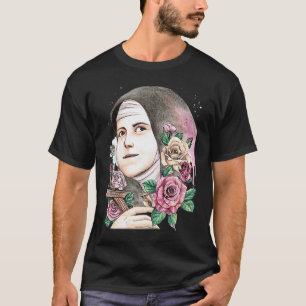 T-shirt Sainte Thérèse de Lisieux Enfants Petite Fleur Ros