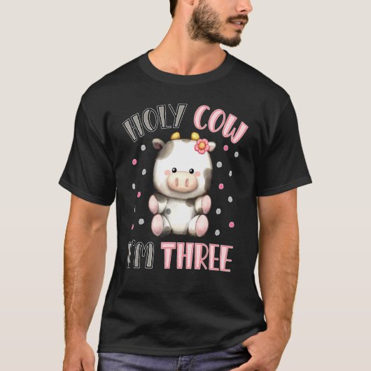 T-shirt Sainte vache Je suis trois mignons animaux de ferm (Devant)