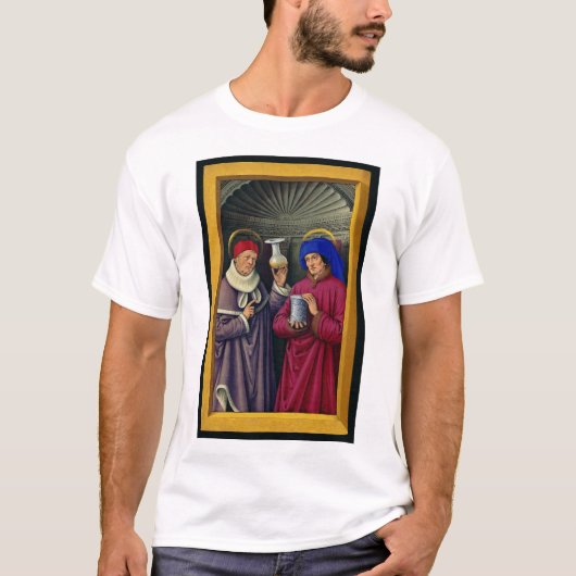 T-shirt Saints Cosmas et Damian par Jean Bourdichon (Devant)