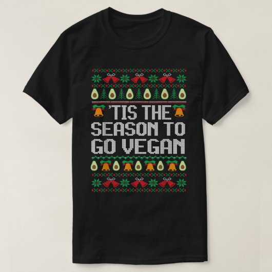 T-shirt Saison aller essayer Vegan Avocado Ugly Sweater Ch (Design devant)