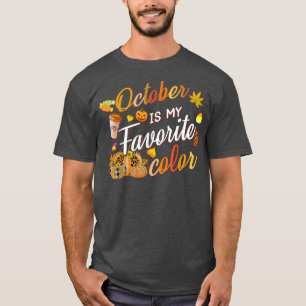T-shirt Saison Automne Drôle Citation Citrouille Feuilles