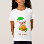 T-Shirt Saison automne Elf et Citrouille (Devant)