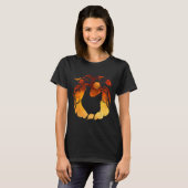 T-shirt Saison Automne Halloween Costume de poulet (Devant entier)