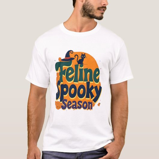 T-shirt Saison Chat Fantomatique (Devant)