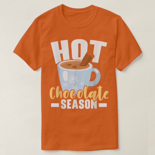 T-shirt Saison Chocolat Chaud Hiver Neige Climat Neigeux G (Design devant)