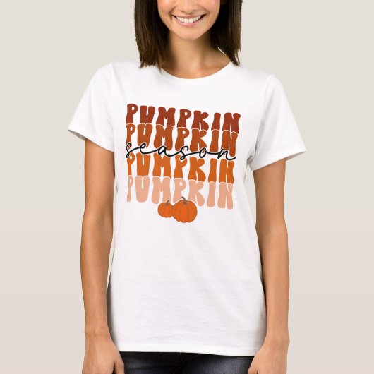 T-shirt Saison citrouille automne Thanksgiving (Devant)