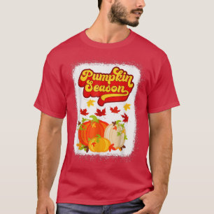 T-shirt saison citrouille bonjour automne couleur feuilles