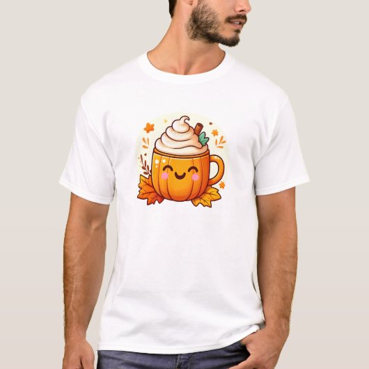 T-shirt Saison citrouille d'épices - Cute Cosy Latte (Devant)