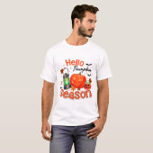 T-shirt Saison Citrouille Hello (Devant entier)