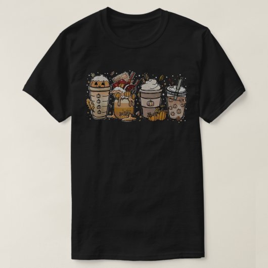 T-shirt Saison d'automne de l'automne de la fin du café ép (Design devant)