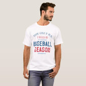 T-shirt Saison de baseball (Devant entier)