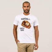 T-shirt Saison de baseball Vibes (Devant entier)