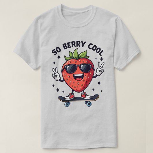 T-shirt Saison de fraises Cool Berry (Design devant)