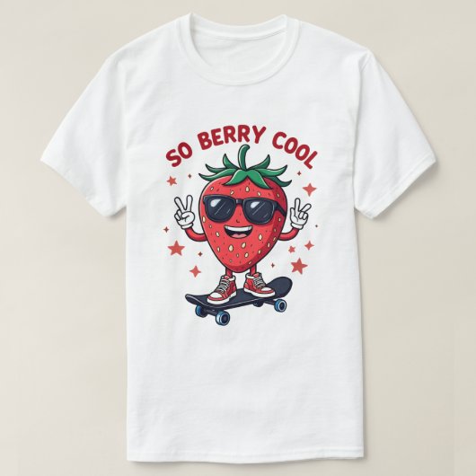 T-shirt Saison de fraises Cool Berry (Design devant)