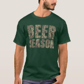 T-shirt Saison De La Bière : Camo Allumé, Bouteilles En Ha (Devant)