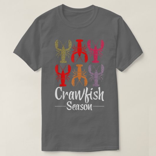 T-shirt Saison de la langouste Funny écrevisse Leopard (Design devant)