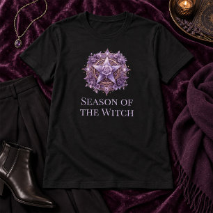 T-shirt Saison de la Sorcière – Pentagramme Violet Witchco
