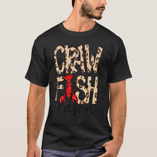 T-shirt Saison d'écrevisses Impression léopard Amour écrev (Devant)