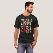 T-shirt Saison d'écrevisses Impression léopard Amour écrev (Devant entier)