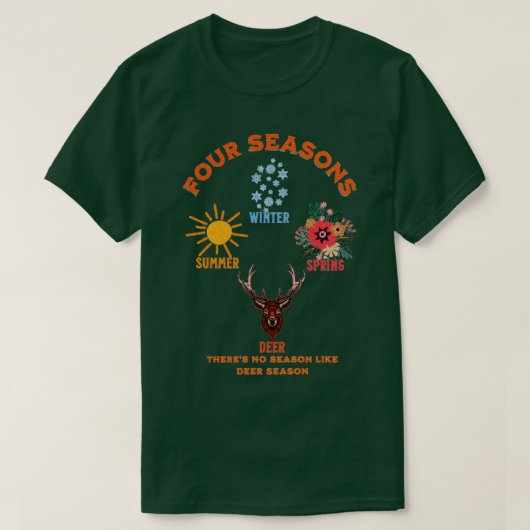 T-shirt Saison des Cerfs le meilleur des Quatre Saisons (Design devant)