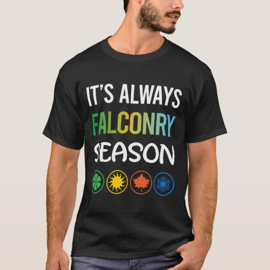T-shirt Saison drôle Falconry Falconer (Devant)