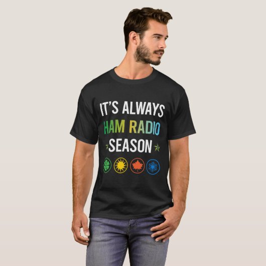 T-shirt Saison drôle Ham Radio Amateur Radio (Devant entier)