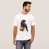 T-shirt saison éffrayante : Corbeau (Devant entier)