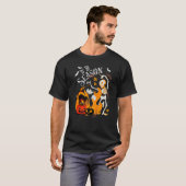 T-shirt Saison éffrayante Danser Skeleton Black Cat Hallow (Devant entier)