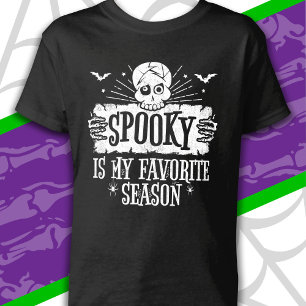T-shirt Saison éffrayante Effrayant Squelette chauves-sour