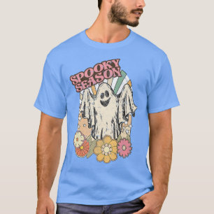 T-shirt Saison éffrayante Fantôme Floral Filles Femmes Mam