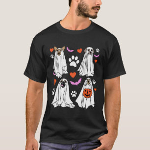 T-shirt Saison éffrayante Funny Halloween Chatte Chien Fan