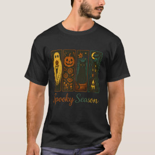 T-shirt Saison effrayante Halloween Horreur Chat Fantôme C