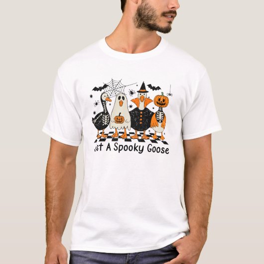T-shirt Saison éffrayante Oie Halloween Juste Une Oie Éffr (Devant)