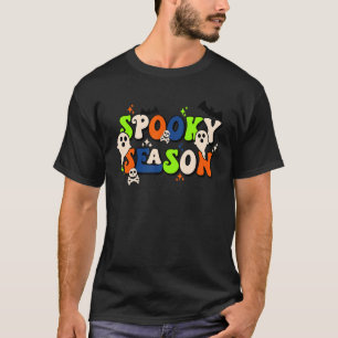T-shirt Saison Éffrayante Rétro Super Ghost Halloween Sp