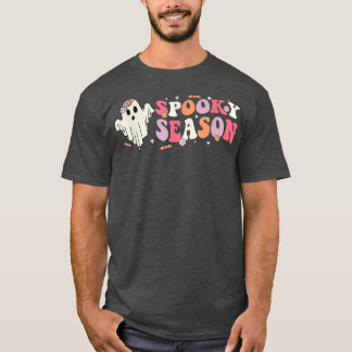 T-shirt Saison Éffrayante super Hippie Floral Ghost Retro