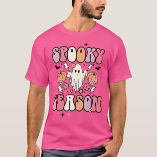 T-shirt Saison Éffrayante Super Rétro mignonne Ghost Boo S