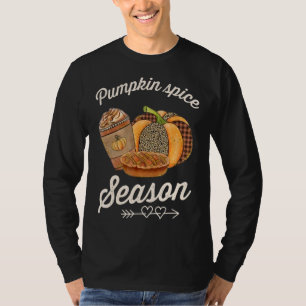 T-shirt Saison épicée citrouille Café d'automne Salle d'au