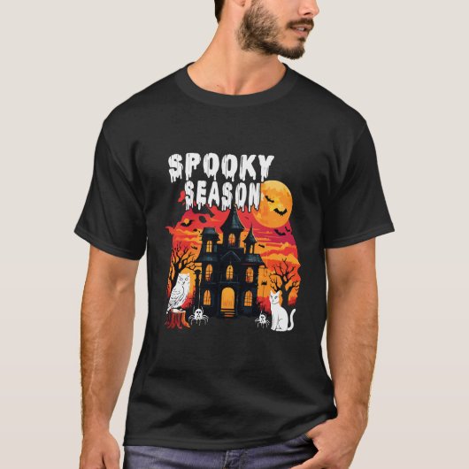 T-shirt Saison Halloween épouvantable (2) (Devant)