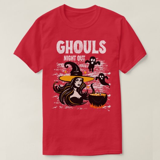 T-shirt Saison Halloween Ghouls Night Out Beautiful Witch (Design devant)