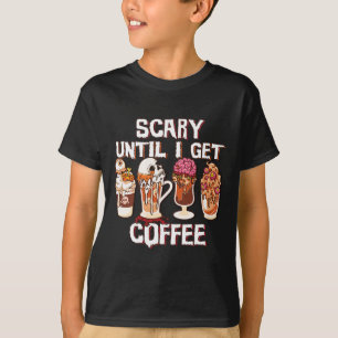 T-shirt Saison Latte Automne Halloween Effrayant Jusqu'À C