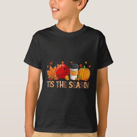 T-shirt Saison Leopard Citrouille Bowling Halloween Leaf a (Devant)