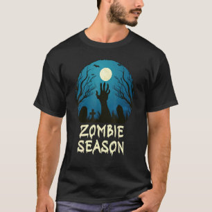 T-shirt Saison Zombie Graveyard Lune Scary Kids Garçons A