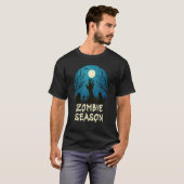 T-shirt Saison Zombie Graveyard Lune Scary Kids Garçons A (Devant entier)