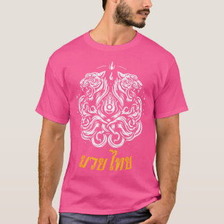 T-shirt Sak Yant Muay Art thaïlandais Tatouage Twin Tiger