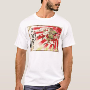 T-shirt Saké pour une copie vintage samouraï de bois de